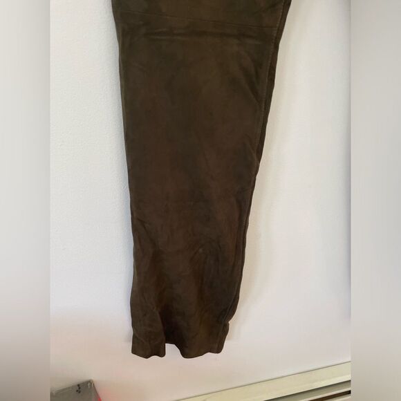 Ralph Lauren Olive Green pants 100% goat suede size 10 NWT - Picture 9 of 13